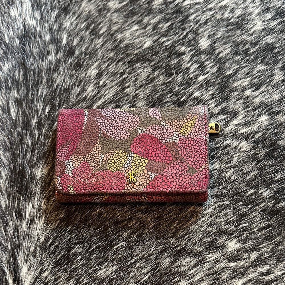 HOBO Pink and Brown Textured Women's Wallet